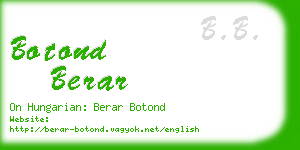botond berar business card